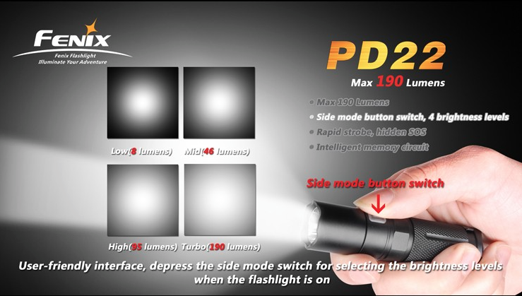 フェニックス　小型LED懐中電灯　PD22