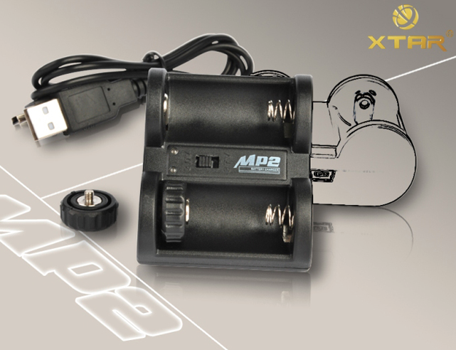 XTAR リチウム電池USB充電器 CR123型2本同時充電 | MP2 | FTECT
