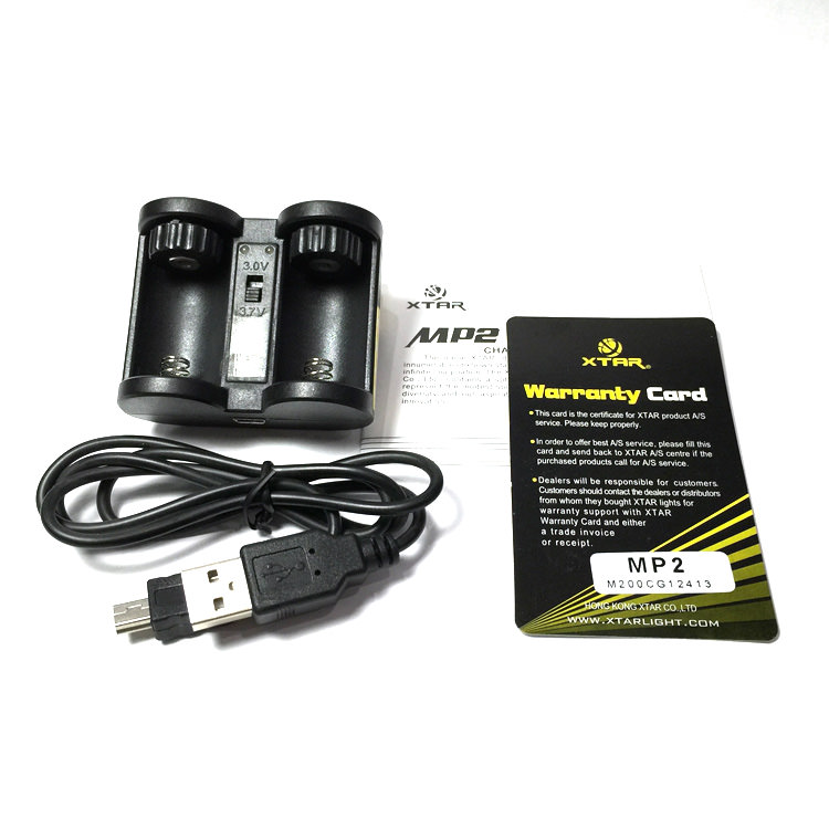 XTAR リチウム電池USB充電器 CR123型2本同時充電 | MP2 | FTECT